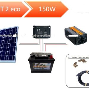 Kit Solar Fotovoltaico 2 ECO 150W