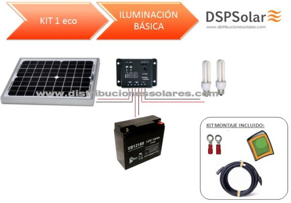 Kit Solar Fotovoltaico 1 ILUMINACIÓN BÁSICA